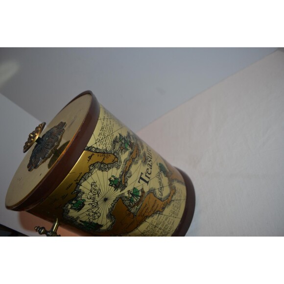 Vintage Ice Bucket Treasure Chest Pirate Mid Century Rustic Maritime - Picture 4 of 6